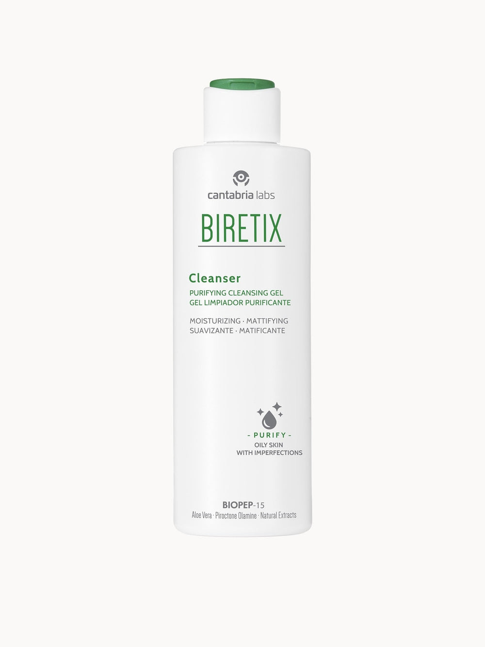 BIRETIX Cleanser prausiklis, 200 ml, buteliukas šviesiame fone