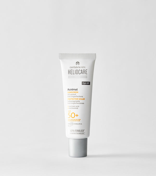HELIOCARE 360 Acnimat SPF50+ apsauginis kremas riebiai ir į spuogus linkusiai odai, 50 ml tūbelė, vaizdas iš priekio