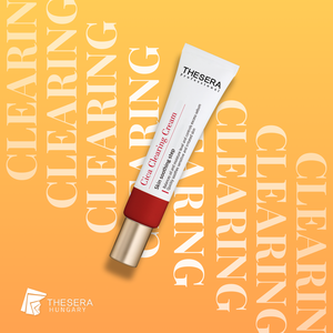 THESERA CICA valomasis veido kremas, 20 ml – produkto nuotrauka spalvotame fone