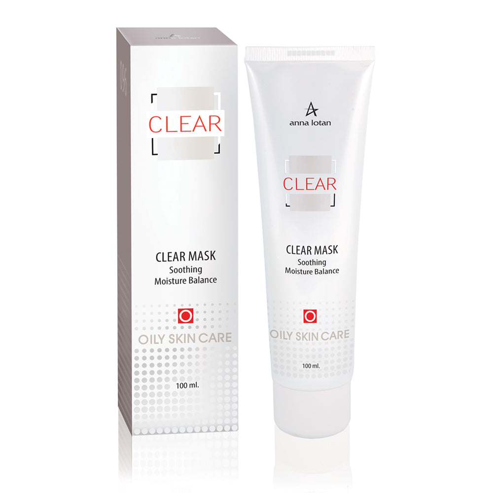 Anna Lotan Clear Mask Soothing Moisture Balance – raminamoji balansuojamoji kaukė riebiai, probleminei odai, 100ml