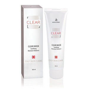 Anna Lotan Clear Mask Soothing Moisture Balance – raminamoji balansuojamoji kaukė riebiai, probleminei odai, 100ml