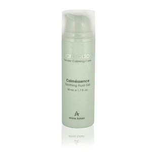 Anna Lotan Calmessence raminantis fluidas želė 50ml buteliukas baltame fone