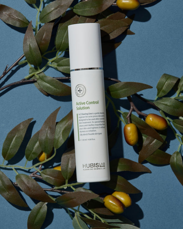 HUBISLAB Active Control Tonikas 120 ml buteliukas dekoratyviame fone