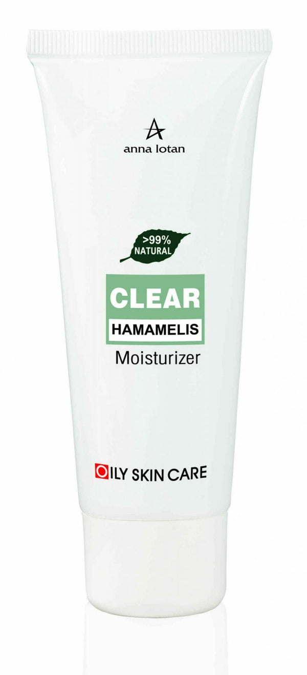 Anna Lotan Clear Hamamelis Moisturizer – raminamasis drėkiklis su hamamelio ekstraktu, 70ml, buteliukas iš šono