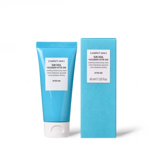 COMFORT ZONE SUN SOUL Raminamasis drėkinamasis veido ir kūno kremas po saulės, 60 ml
