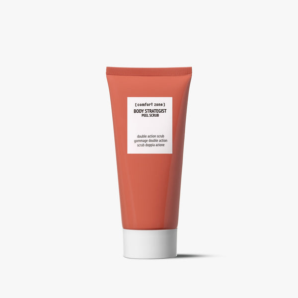 BODY STRATEGIST PEEL SCRUB šveitiklis su grūdeliais, 200 ml – comfort zone kūno šveitiklio tūbelė