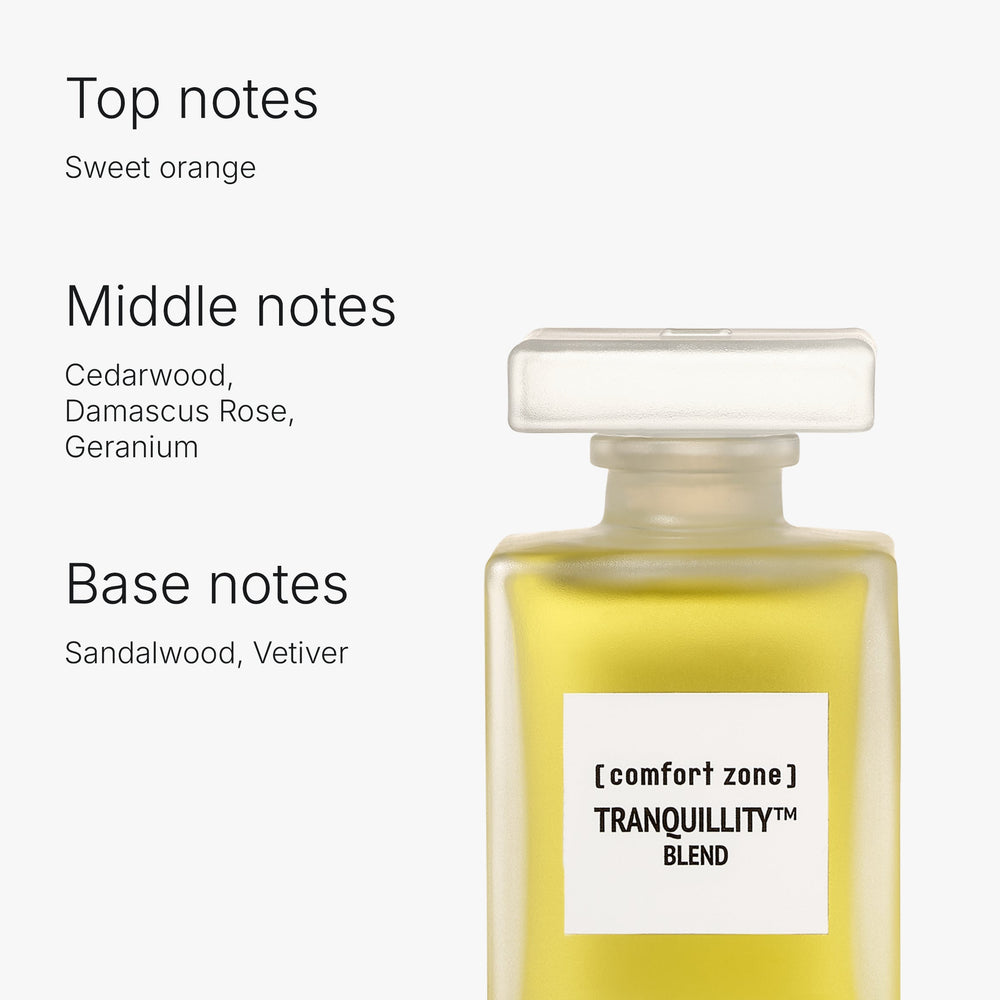 Comfort Zone Tranquillity Blend aromatinis aliejų mišinys, 50 ml buteliukas su lašintuvu