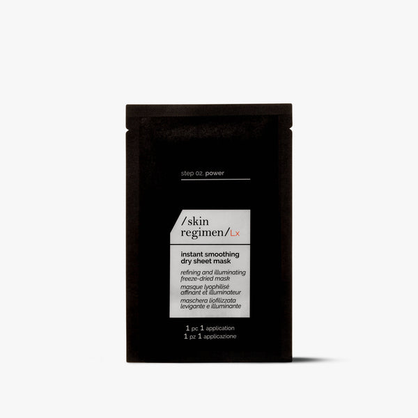 SKIN REGIMEN LX Instant Smoothing Dry Sheet Mask – liofilizuota, sausa lakštinė kaukė pakuotėje