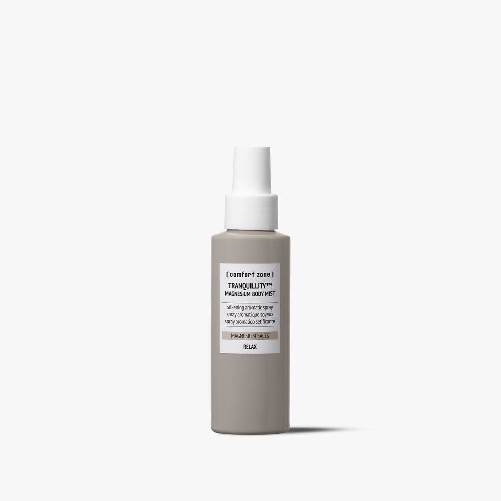 Comfort Zone Tranquillity magnio dulksna kūnui, 100 ml, buteliukas baltame fone