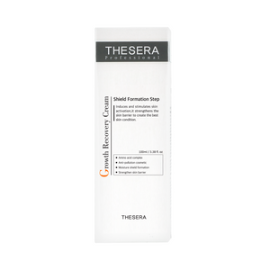 THESERA Growth Recovery Cream veido kremas, 100 ml – etiketės detalė
