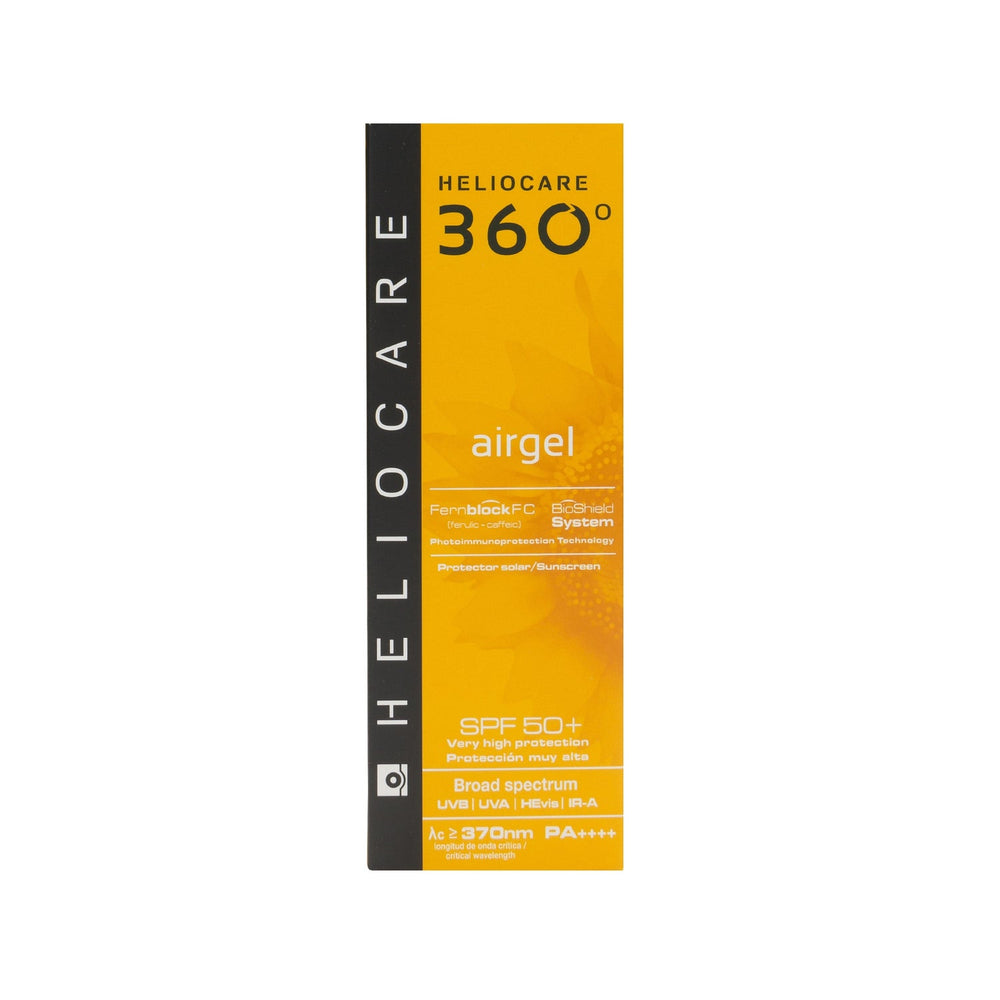 HELIOCARE 360 Airgel putos SPF50+, 60 ml – buteliukas su dozatoriumi ir pakuote