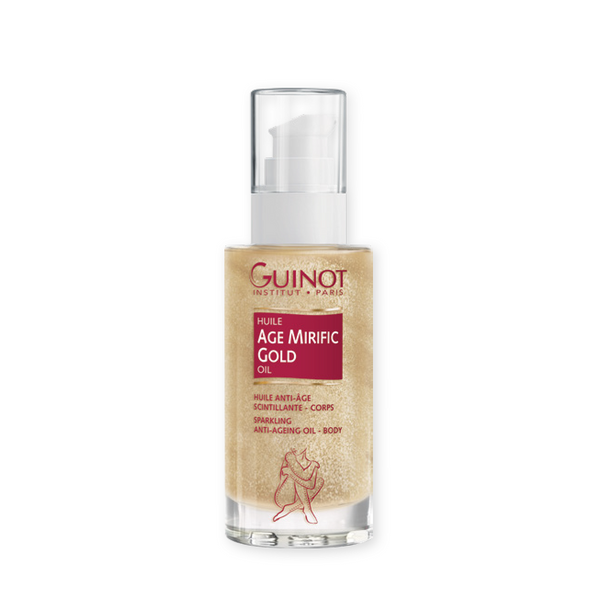Prabangus mirguliuojantis anti-age kūno aliejus su auksiniais blizgesiais / Huile Age Mirific Gold, 90 ml