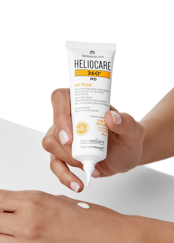 HELIOCARE 360 MD AK Fluidas – produkto tepimo iliustracija