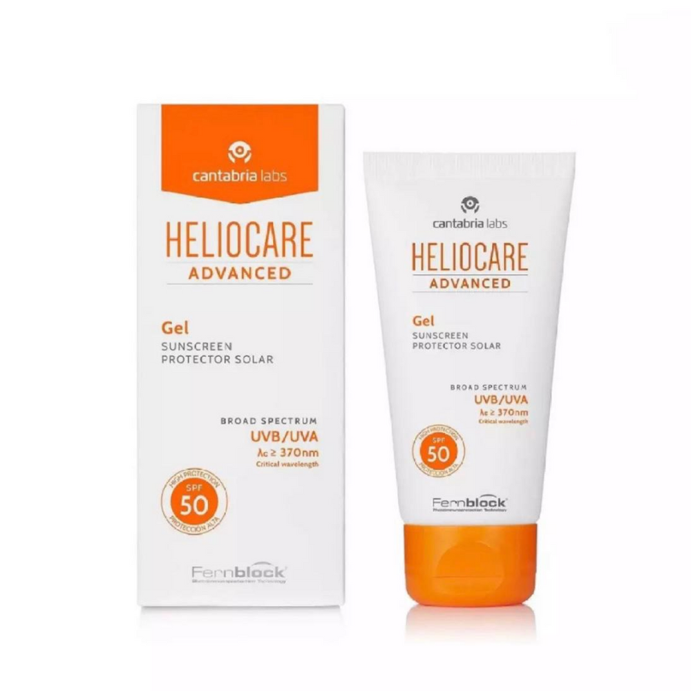 Heliocare Ultra 90 apsauginis gelis SPF50+, 50ml – tūbelė baltame fone