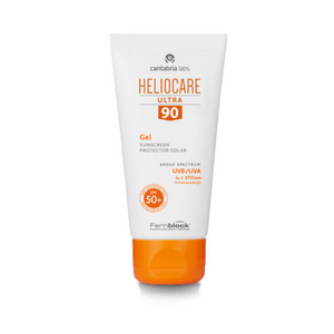 Heliocare Ultra 90 apsauginis gelis SPF50+, 50ml – tūbelė baltame fone