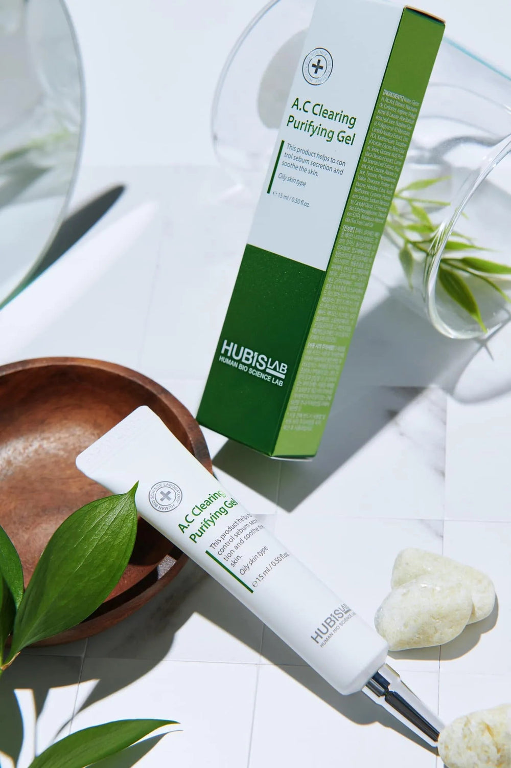 HUBISLAB Active Control A.C gelis, 15 ml – tūbelė ant balto fono