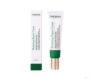 THESERA Hydrating Repair veido kremas, 20 ml – tūbelė ir dėžutė, kitas rakursas