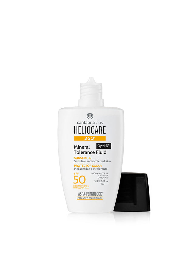 HELIOCARE 360 Mineral Tolerance Fluidas su atidarytu dangteliu