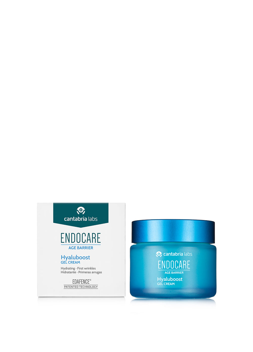 ENDOCARE AGE BARRIER HYALUBOOST GELINIS KREMAS, 50ml – produkto buteliukas baltame fone