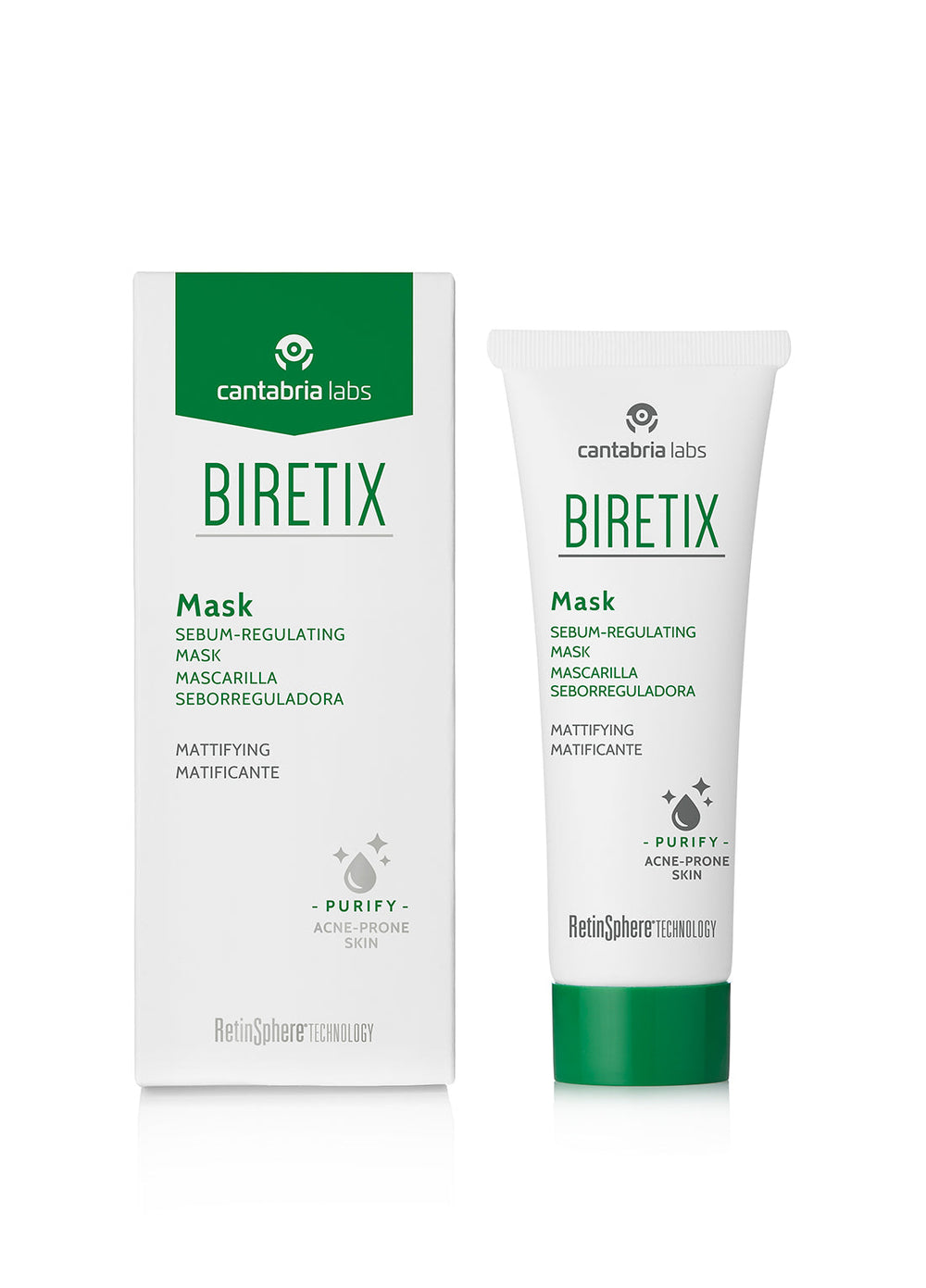 BIRETIX sebumą reguliuojanti veido kaukė, 25 ml