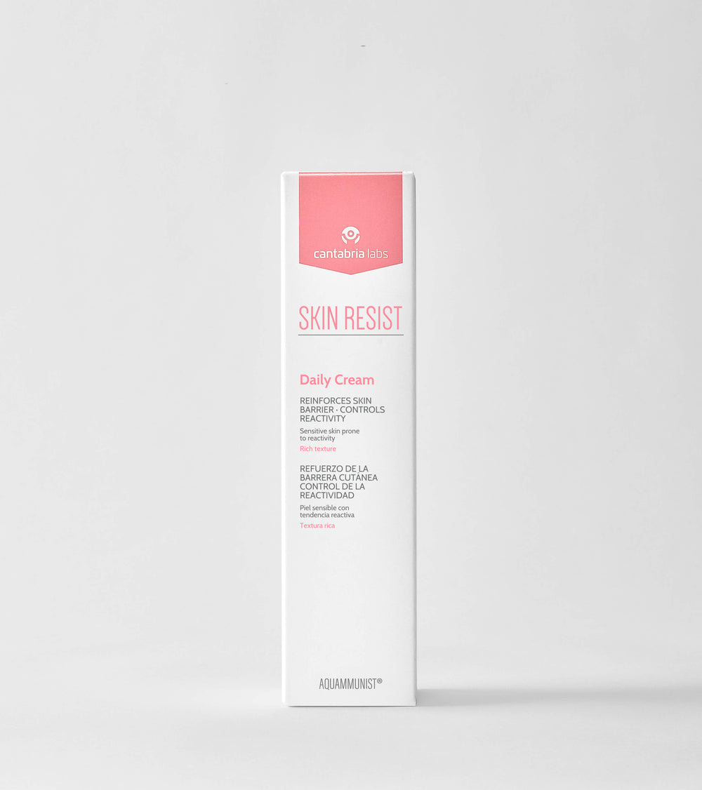 Cantabria Labs Skin Resist Daily Cream veido kremas jautriai odai, 50 ml, dėžutė ir talpykla