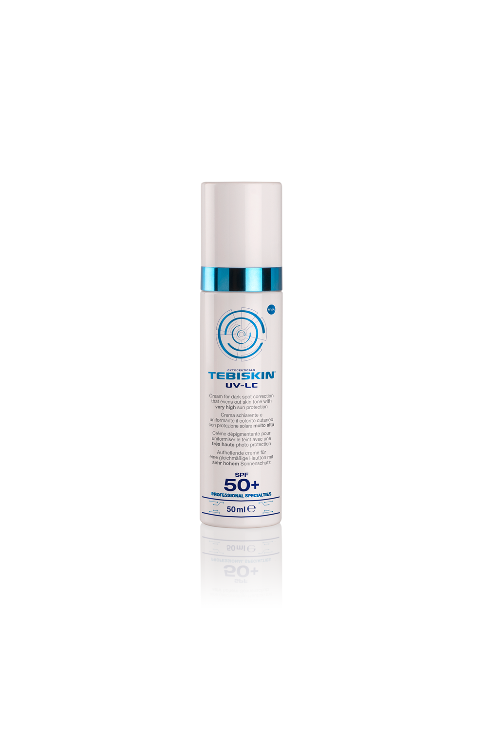 TEBISKIN® UV-LC SPF50+ šviesinantis kremas su apsauga nuo saulės, 50 ml