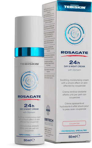 ROSAGATE® 24h DAY & NIGHT CREAM Raminamasis ir drėkinamasis kremas nuo kuperozės kenčiančiai odai, 50 ml