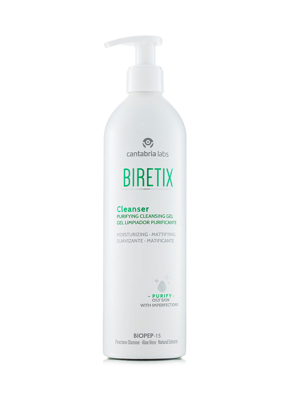 BIRETIX Prausiklis, 400 ml – veido prausiklis riebiai ir į aknę linkusiai odai