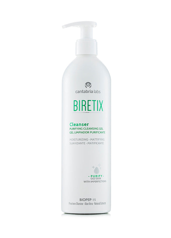 BIRETIX Prausiklis, 400 ml – veido prausiklis riebiai ir į aknę linkusiai odai