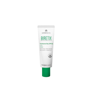 BIRETIX Hydramat Day SPF30 fluidas, 50 ml – buteliukas baltame fone