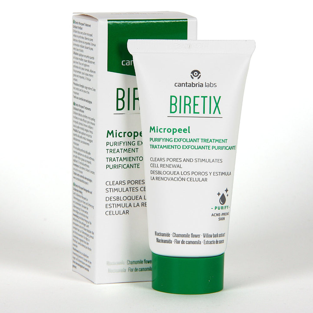 BIRETIX Micropeel švelniai eksfoliuojantis gelis, 50 ml – buteliukas su etikete baltame fone