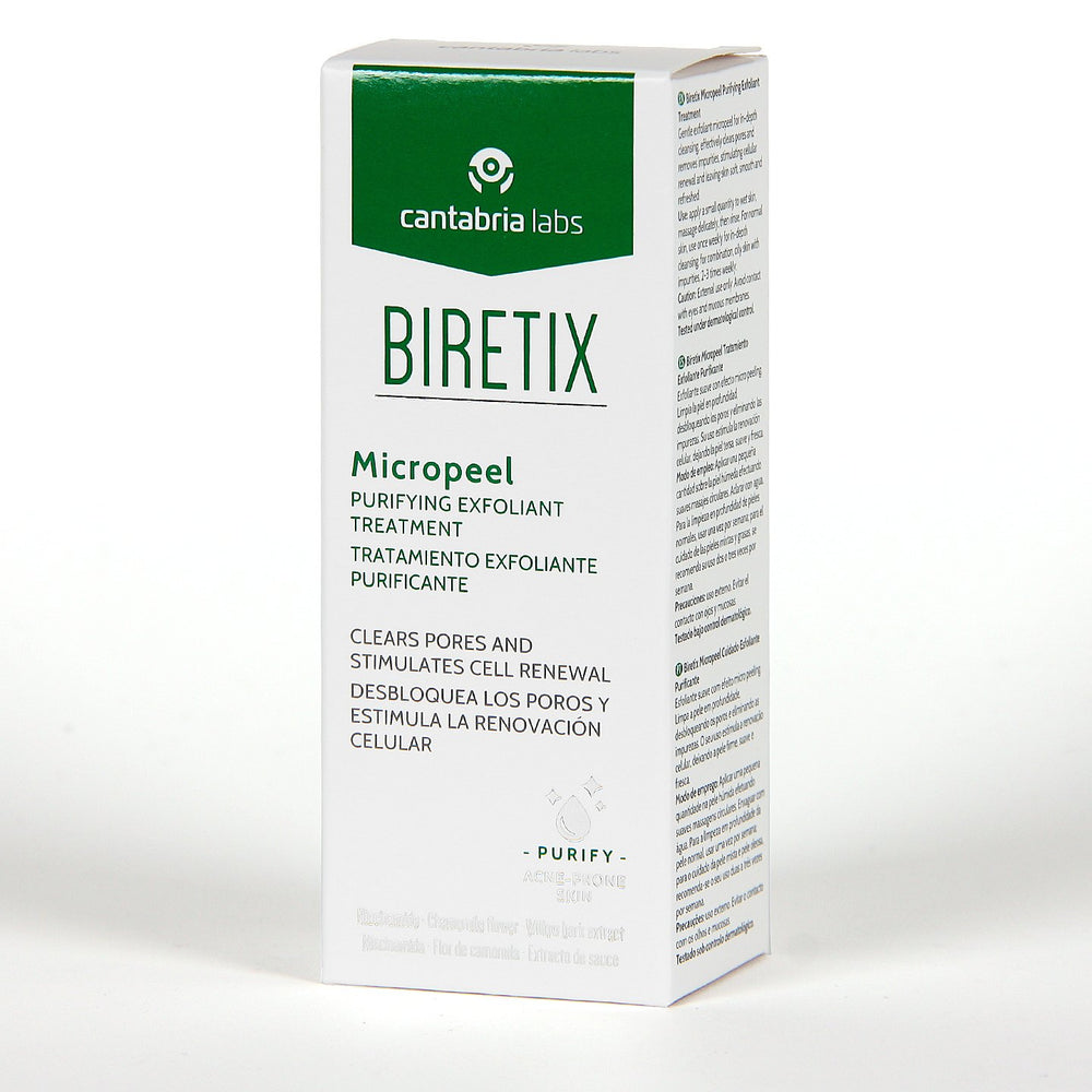 BIRETIX Micropeel švelniai eksfoliuojantis gelis, 50 ml – buteliukas su etikete baltame fone