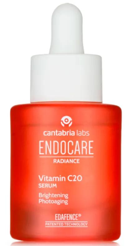 CANTABRIA LABS ENDOCARE RADIANCE Vitamin C20 serumas 30 ml pakuotė