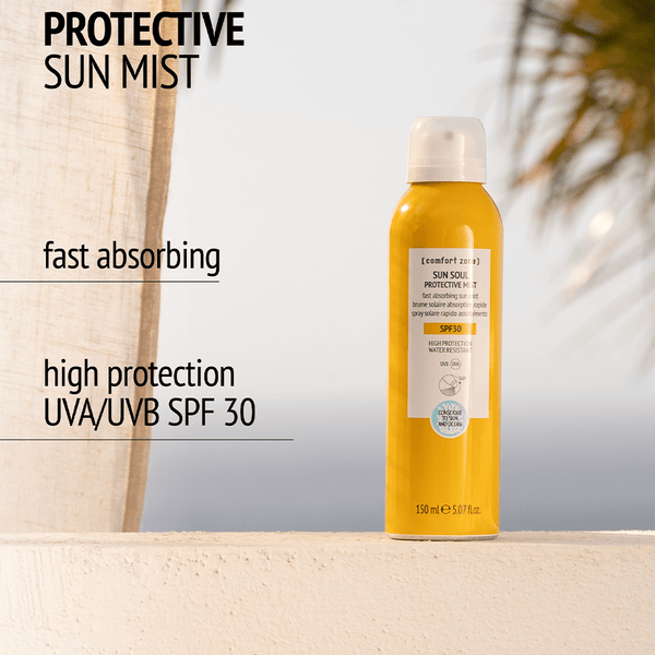 Comfort Zone Sun Soul Protective Mist SPF30 buteliukas, kitas rakursas