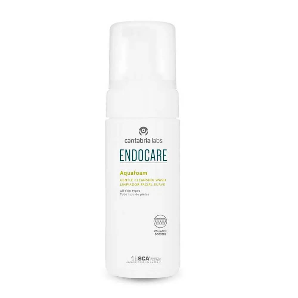 ENDOCARE Aquafoam valomosios putos, 125 ml, buteliukas baltame fone