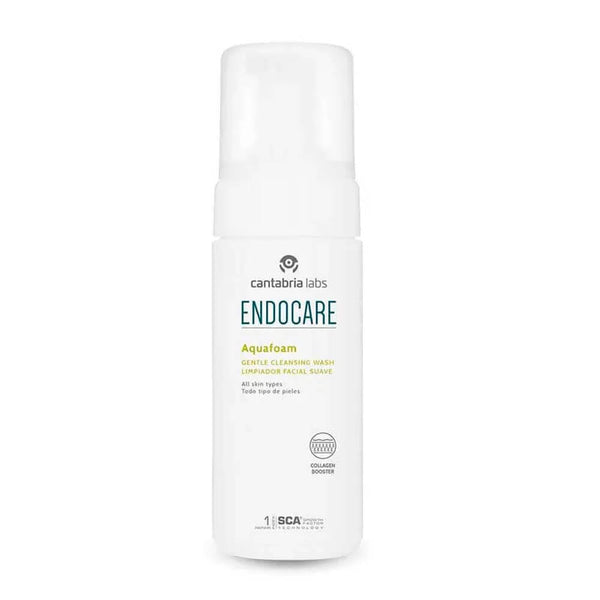 ENDOCARE Aquafoam valomosios putos, 125 ml, buteliukas baltame fone