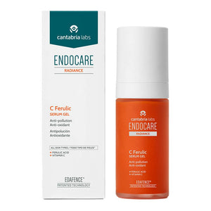 CANTABRIA LABS ENDOCARE RADIANCE C FERULIC serumas-gelis, 30 ml – pakuotė