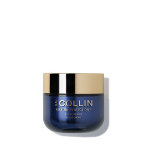 G.M. Collin Mature Perfection naktinis veido kremas, 50 ml, indelis su auksiniu dangteliu baltame fone