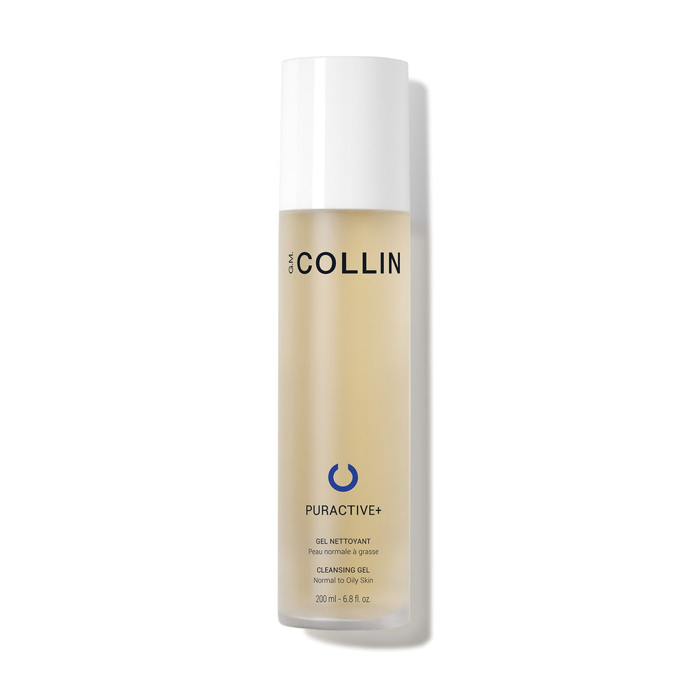 G.M. Collin Puractive+ gelinis veido prausiklis, 200 ml, buteliukas baltame fone