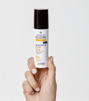 HELIOCARE 360 Color Gel Oil-Free SPF 50+ Beige 50ml – dėžutės galinė pusė su sudėtimi