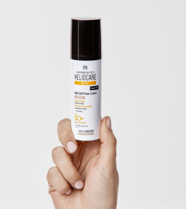 HELIOCARE 360 Color Gel Oil-Free SPF 50+ Beige 50ml – dėžutės galinė pusė su sudėtimi