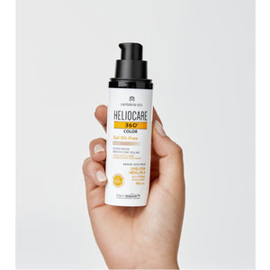 HELIOCARE 360 Oil-Free apsauginis gelis SPF50+ Bronze, buteliukas pasuktas kampu