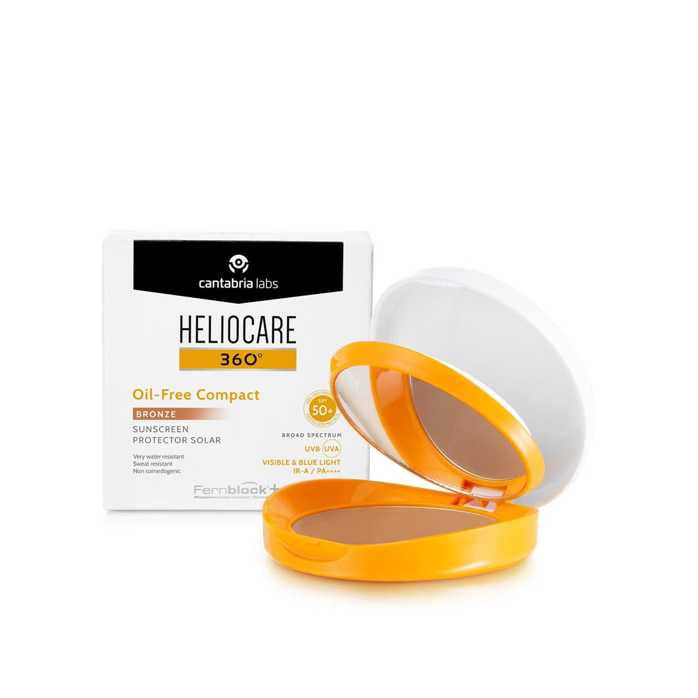 Heliocare 360 Oil-Free apsauginė kompaktinė pudra SPF50, 10 g, atspalvis Bronze
