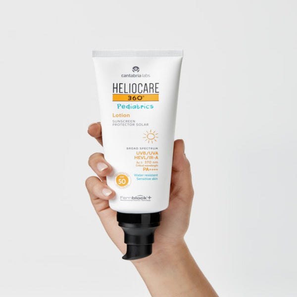 HELIOCARE 360 Pediatrics apsauginis losjonas vaikams SPF50, 200 ml – pakuotės galinė pusė