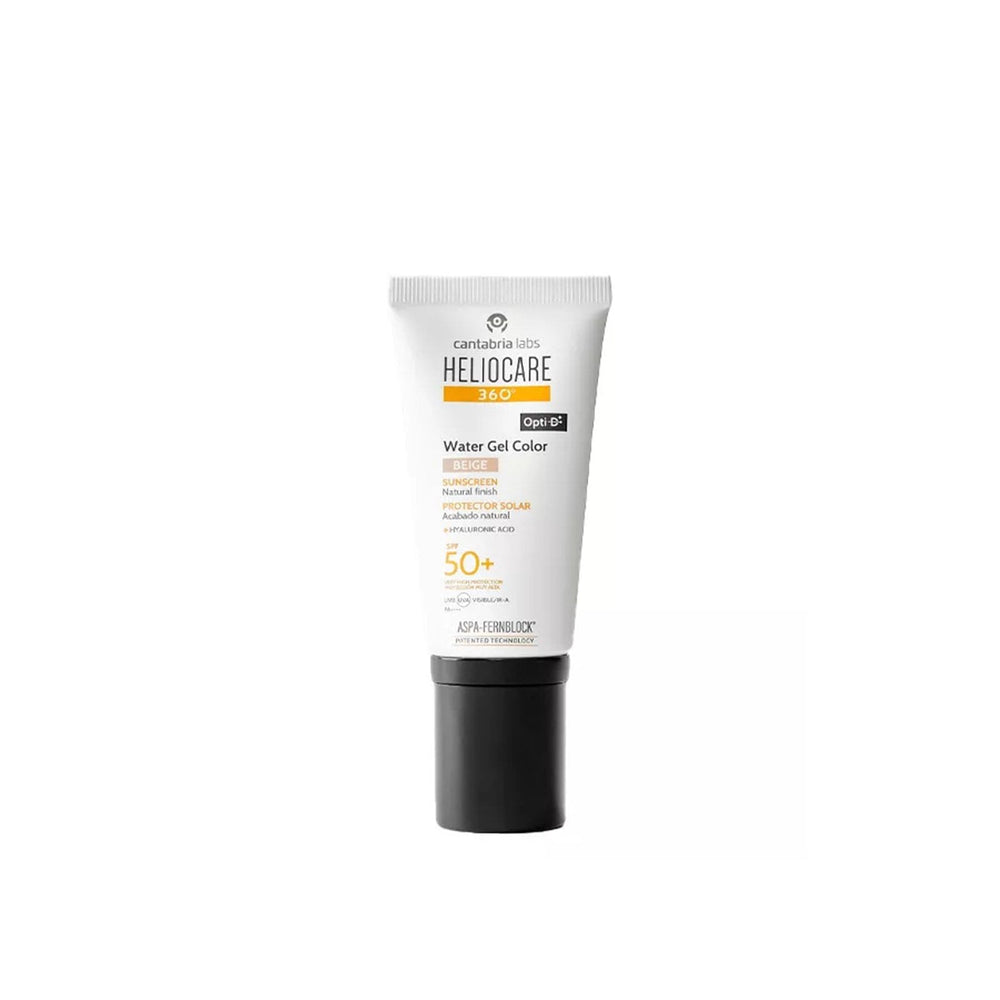 HELIOCARE 360 Water Gel Color SPF50+ Beige, 50 ml – tūbelė baltame fone