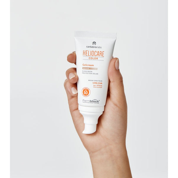 HELIOCARE COLOR gelinis veido kremas SPF50 Brown, tūbelė su pakuote