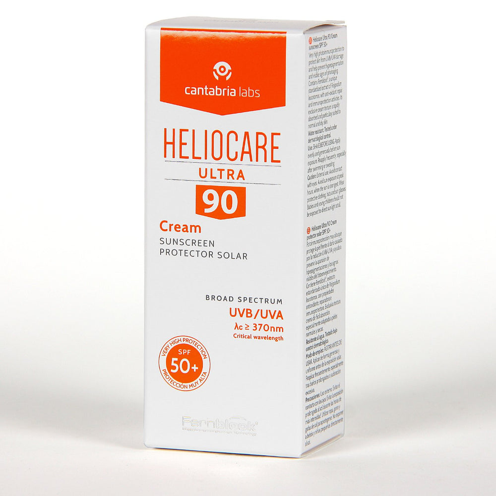 HELIOCARE ULTRA 90 veido kremas SPF 50+, 50 ml – tūbelė ir dėžutė