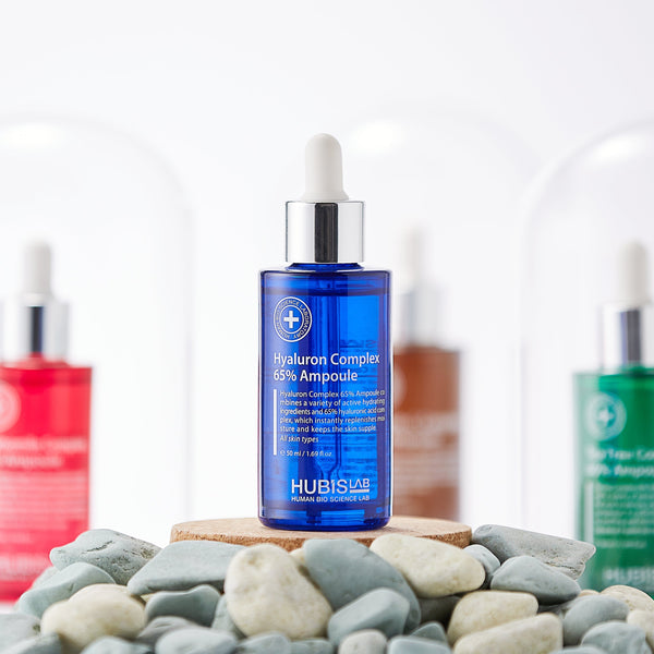 HUBISLAB ampulė su 65% hialurono rūgšties kompleksu 50 ml ant akmenukų