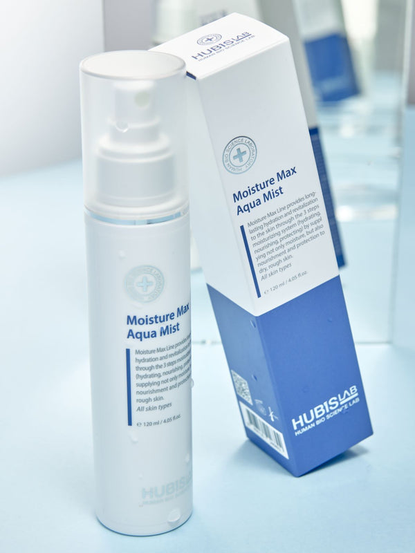 HUBISLAB Moisture Max Aqua dulksna 120 ml buteliukas ir pakuotė