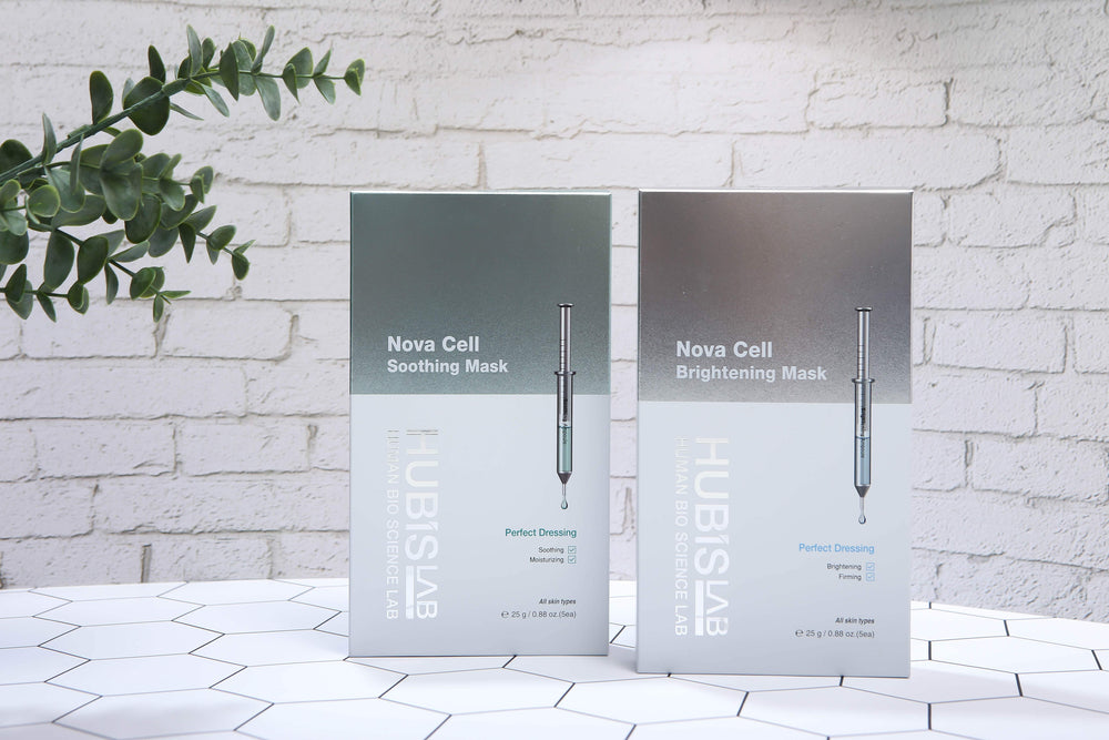 HUBISLAB E+ Epiderma Nova Cell šviesinanti veido kaukė 5x25 g su linijos produktu